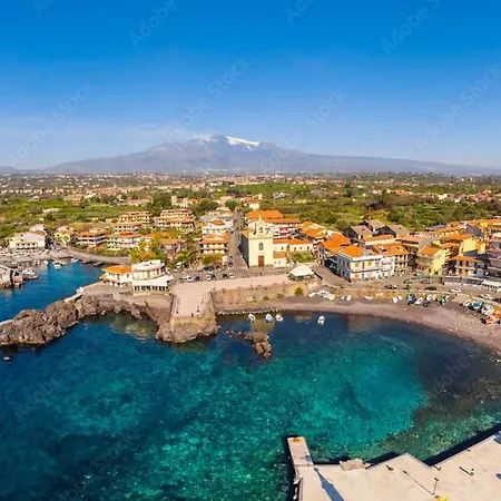 別荘 Le Palme Tra Taormina E Catania Linera
